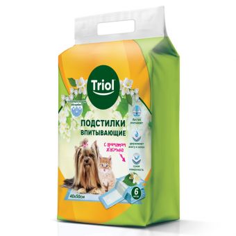 Подстилки впитывающие с ароматом жасмина, 400*500мм (уп.6шт.) Подстилки впитывающие с ароматом жасмина, 400*500мм (уп.6шт.)