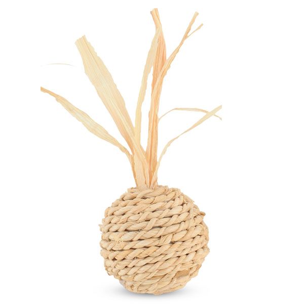 Игрушка для кошек из кукурузных листьев "Мяч", d40/90мм (2шт.), серия NATURAL