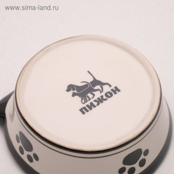Миска керамическая «Подмигивающий кот», 11 х 4,8 см, 200 мл, бело-черная,