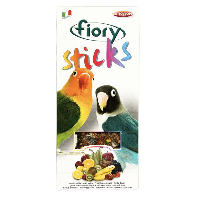 FIORY палочки для средних попугаев Sticks с фруктами 2х60 г FIORY палочки для средних попугаев Sticks с фруктами 2х60 г