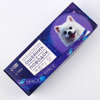 Набор MY SPACE, застёжка - фастекс, поводок 2 м и ошейник 28-46 см Набор MY SPACE, застёжка - фастекс, поводок 2 м и ошейник 28-46 см