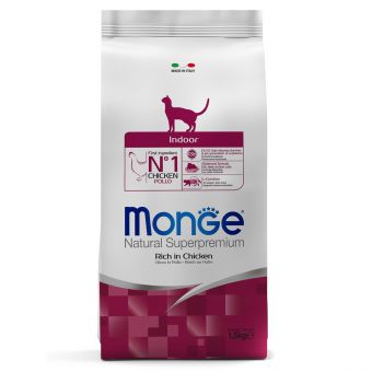 Сухой корм Monge Cat Daily Line Indoor для домашних кошек, из курицы 1,5 кг Сухой корм Monge Cat Daily Line Indoor для домашних кошек, из курицы 1,5 кг