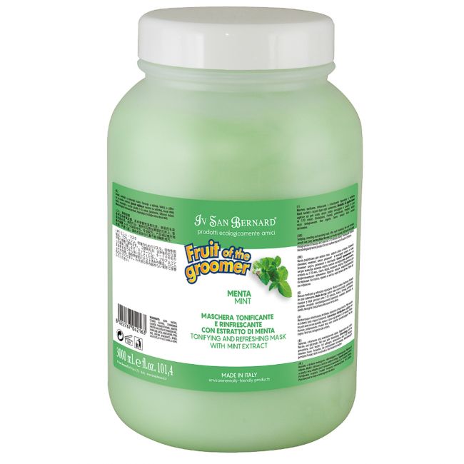ISB Fruit of the Groomer Mint Восстанавливающая маска для любого типа шерсти с витамином В6 3 л ISB Fruit of the Groomer Mint Восстанавливающая маска для любого типа шерсти с витамином В6 3 л