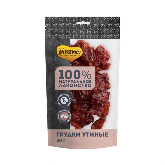 Лакомство Мнямс для собак Грудки утиные 50г Лакомство Мнямс для собак Грудки утиные 50г