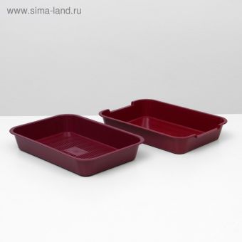 Туалет средний с сеткой 36 х 26 х 6,5 см, красный, Туалет средний с сеткой 36 х 26 х 6,5 см, красный,