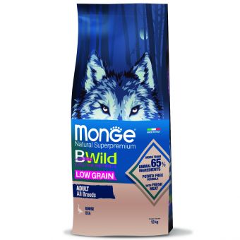 Сухой корм Monge Dog BWild LOW GRAIN для взрослых собак, низкозерновой, из мяса гуся 12 кг Сухой корм Monge Dog BWild LOW GRAIN для взрослых собак, низкозерновой, из мяса гуся 12 кг