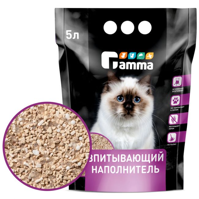 Наполнитель впитывающий минеральный Gamma, 5л